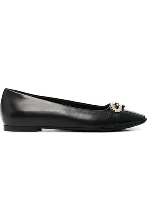Furla Logo-plaque flat ballerina shoes