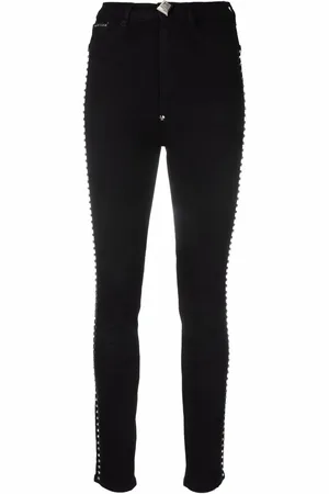 Philipp Plein Crystal super high-waist skinny jeans