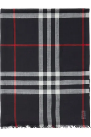 Burberry Check wool-silk scarf