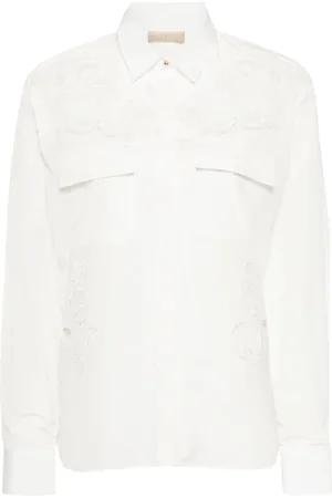 Elie saab Embroidered cut-out shirt
