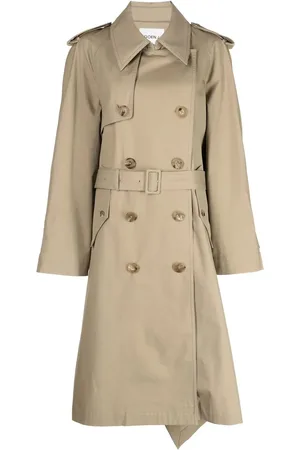 GOEN.J Double-breasted two-tone trench coat