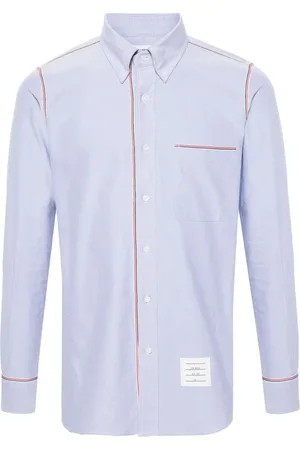 Thom Browne Grosgrain-trim cotton shirt