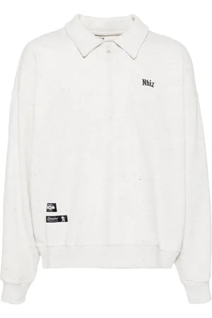 Izzue Logo-embroidered half-zip sweatshirt