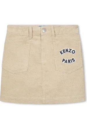 Kenzo Logo-appliqu?? corduroy skirt