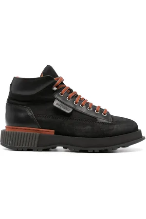 Buttero Logo-debossed leather boots