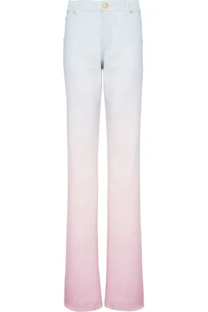 Balmain X Evian gradient denim loose jeans