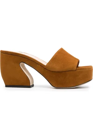 SI ROSSI Chunky-heel suede sandals