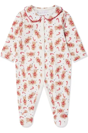 Rachel Riley Gingerbread-print cotton babygrow