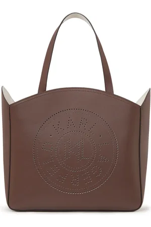 Karl Lagerfeld Large K/Circle perforated leather tote bag
