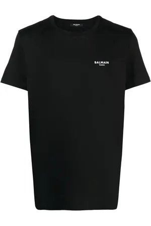 Balmain Flocked-logo cotton T-shirt