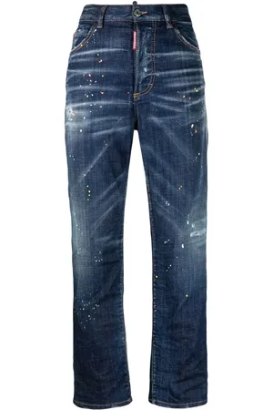 Dsquared2 Paint-splatter straight-leg jeans