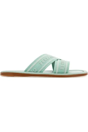 Salvatore Ferragamo Logo-print round-toe slides