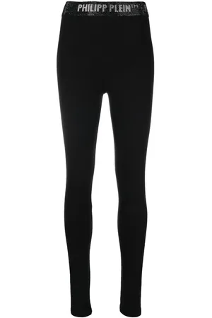 Philipp Plein Gem logo-waistband leggings