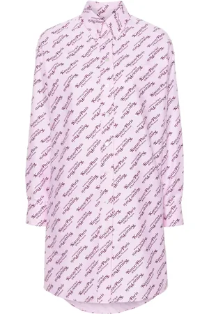 Kenzo X Verdy logo-print shirt dress