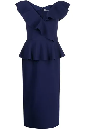Rebecca Vallance Grace ruffle-trim midi dress