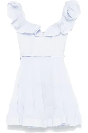ZIMMERMANN Pleated frill mini dress