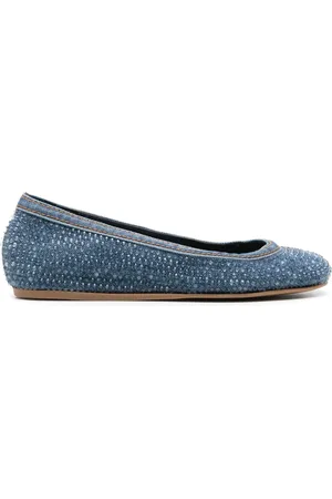 LE SILLA Duchess denim ballerina shoes