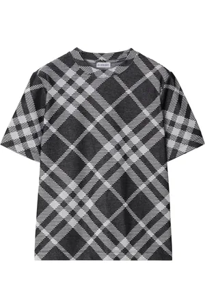Burberry Check stretch cotton-blend T-shirt