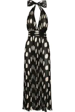 Dolce & Gabbana Polka-dot pleated midi dress