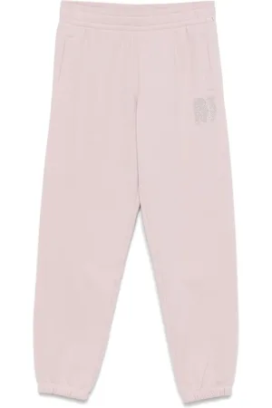 DKNY Rhinestone-logo trousers
