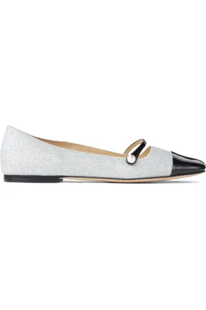 Jimmy Choo Elisa leather ballerina shoes