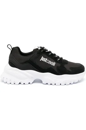 Roberto Cavalli Logo-print lace-up sneakers