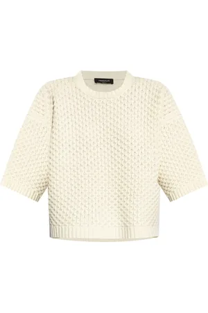 Fabiana Filippi Grid-stitch knit T-shirt