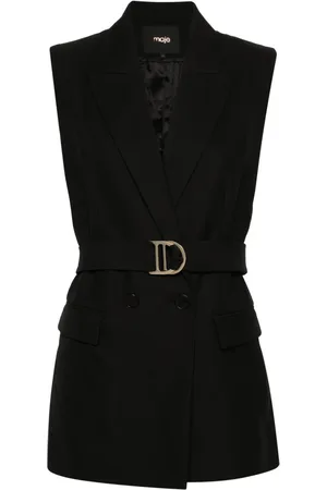 Maje Sleeveless double-breasted blazer