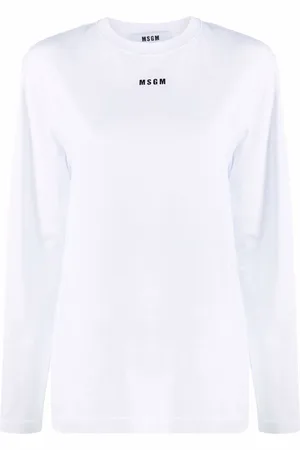 Msgm Logo-print long-sleeve T-shirt