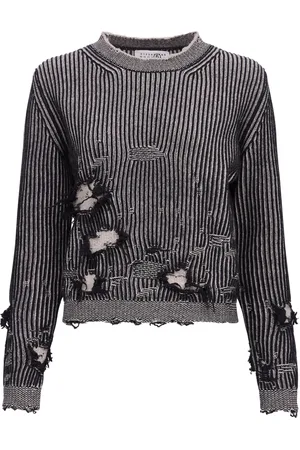 Maison Margiela Distressed-effect knitted jumper