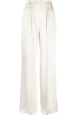 Claudie Pierlot Wide-leg smocked-waistband trousers