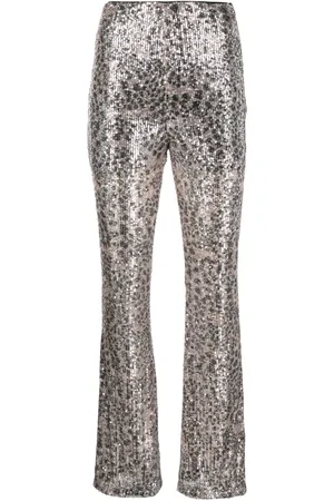 Liu Jo Sequin-embellished straight-leg trousers