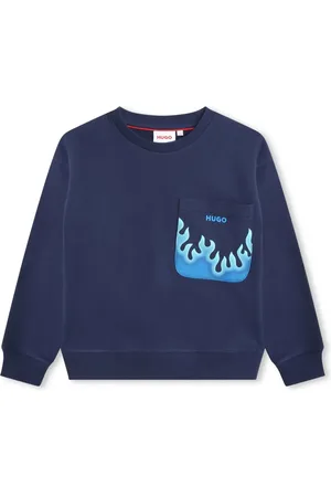 HUGO BOSS Flame-print long-sleeve sweatshirt