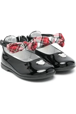 MONNALISA Bow-detail leather ballerinas