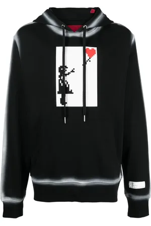 MOSTLY HEARD RARELY SEEN Floating Heart graphic-print cotton hoodie