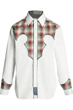 Maison Margiela X Pendleton yoke-detail striped shirt