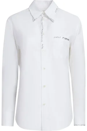 Marni Logo-embroidered cotton shirt