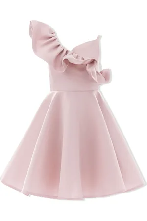 Tulleen Ruffle-detail one-shoulder dress