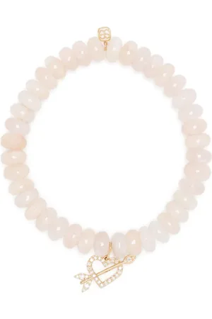 Sydney Evan 14kt yellow-gold morganite and diamond beaded bracelet