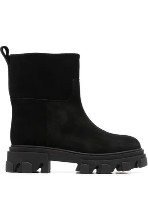 Gia Borghini Lug-sole suede ankle boots