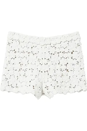 Twin-Set Floral-embroidered shorts