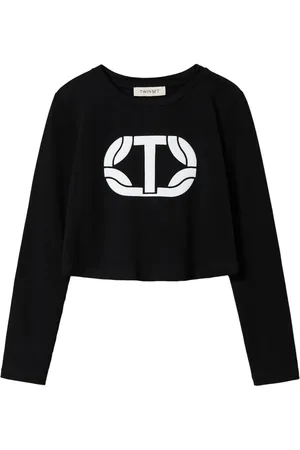 Twin-Set Logo-print cropped t-shirt