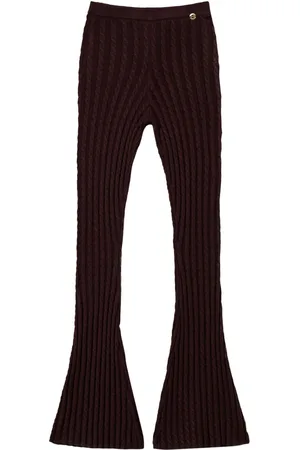 Twin-Set Cable knit flared trousers
