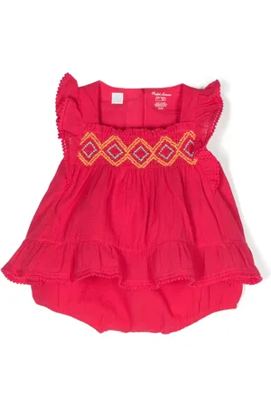 Ralph Lauren Embroidered bloomer-short set