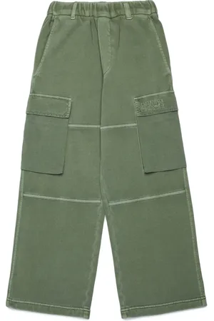 Maison Margiela Numbers-embroidered wide-leg cargo trousers