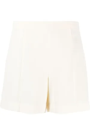 Vince High-waisted pressed-crease shorts