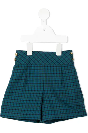 Familiar Check high-waisted shorts