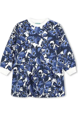 Kenzo Floral-print cotton sweatshirt dress