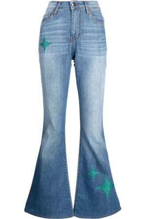 Madison.Maison Star-print high-rise flared jeans