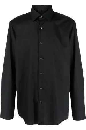 HUGO BOSS Classic-collar poplin shirt